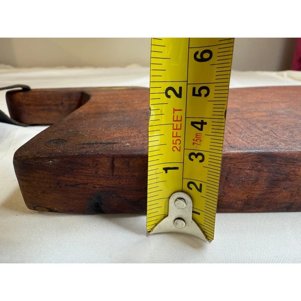 Handmade‎ Serving Cutting Board Rustic Farmhouse Style with Leather Strap